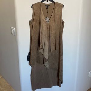 BCBG maxazria faux suede dress